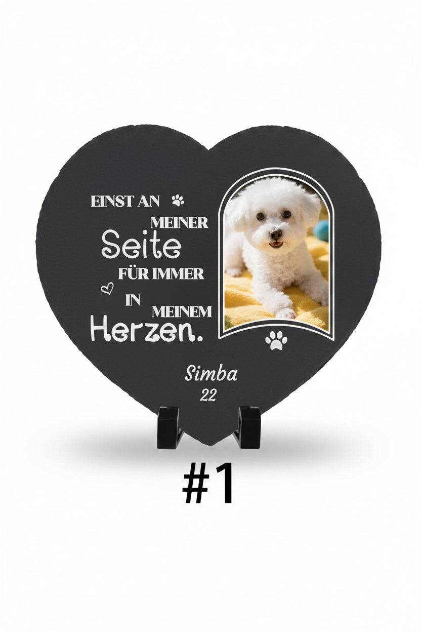 Personalisierter Gedenkstein für Hunde – mit Foto, Name & Datum